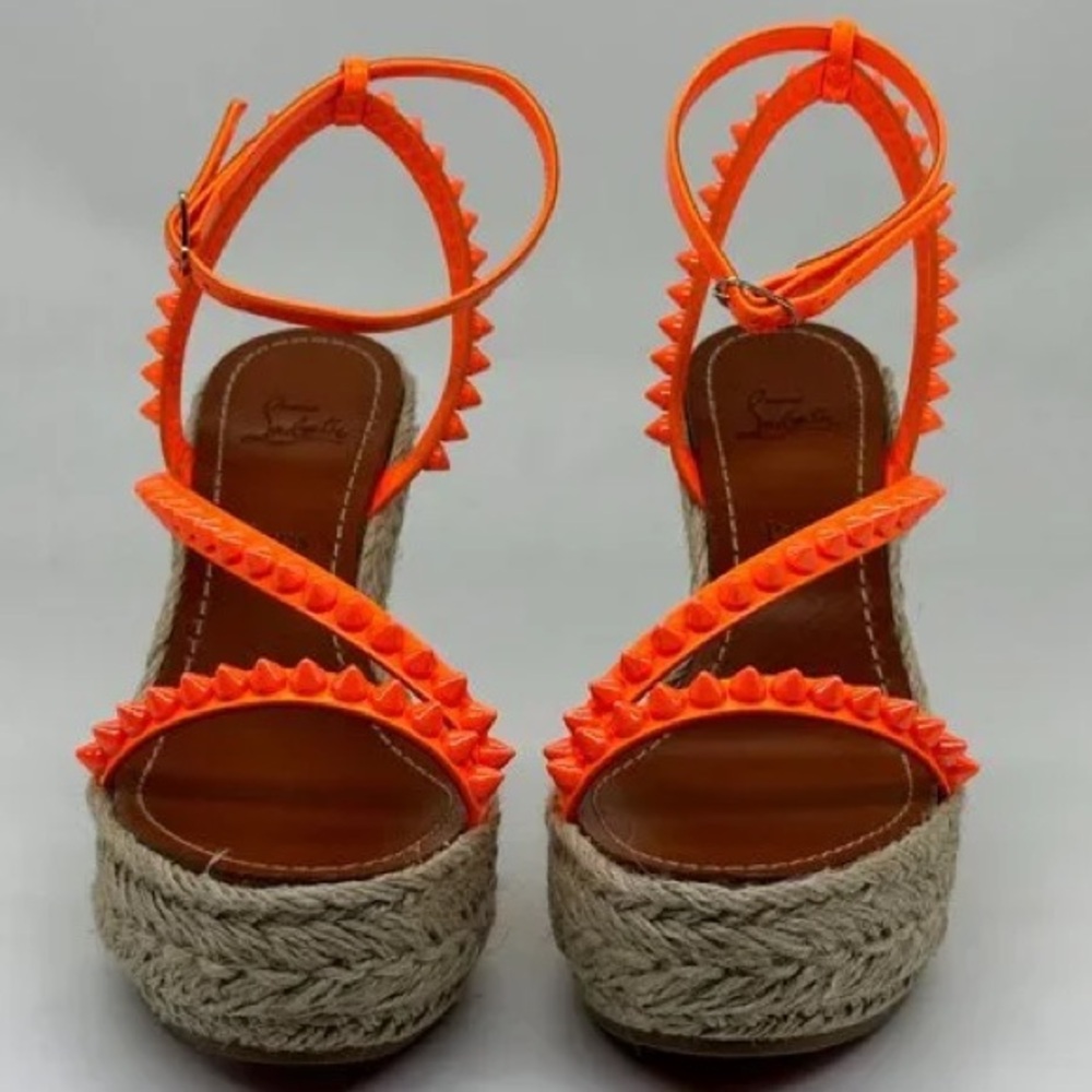 Brand New!!!Christian Louboutin Shoes Orange Wedge